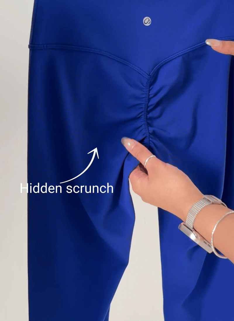 CRZ YOGA Women Butterlift High Rise Scrunch Butt Legging No Front Seam Party Blue