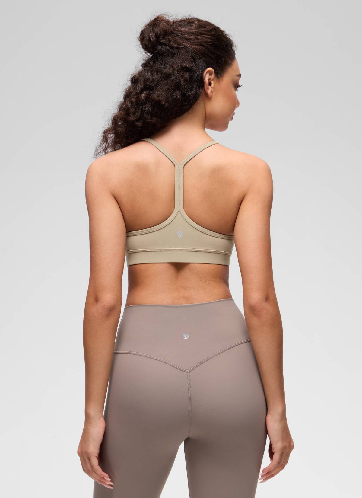 CRZ YOGA Women's Yoga Light Support Butterluxe Sports Bra Y back Oak