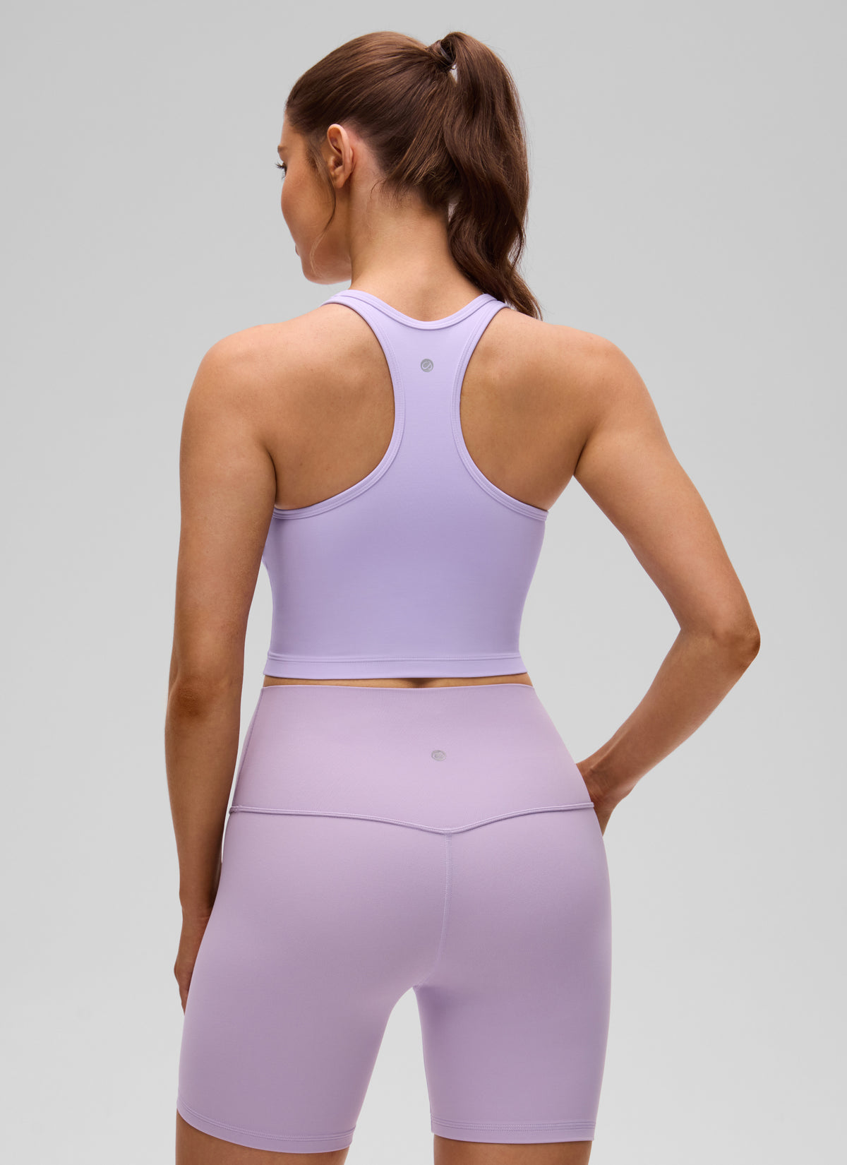 CRZ YOGA Women's Yoga Low support Butterluxe Scoop Neck Bra Y-Back Lavender Frost @model_info:V