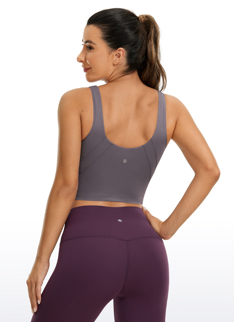 CRZ YOGA Women's Yoga Low support Butterluxe Longline Bra U-back Tornado