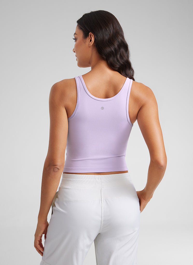 CRZ YOGA Women's Yoga Butterluxe Tight Fit Tank Tops Racerback Lilac Air