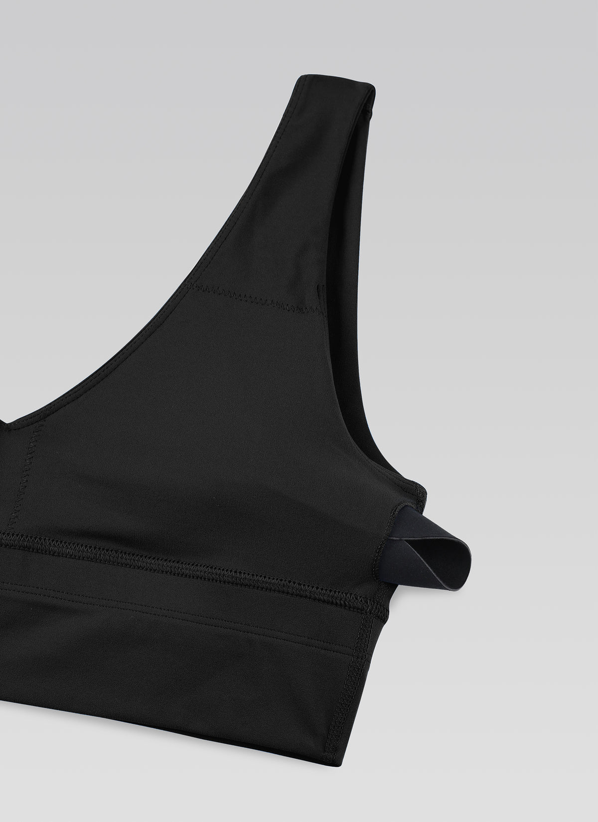 CRZ YOGA Women's Light Support Butterluxe Yoga Bra Longline U back V Neck Black @model_info:NEW