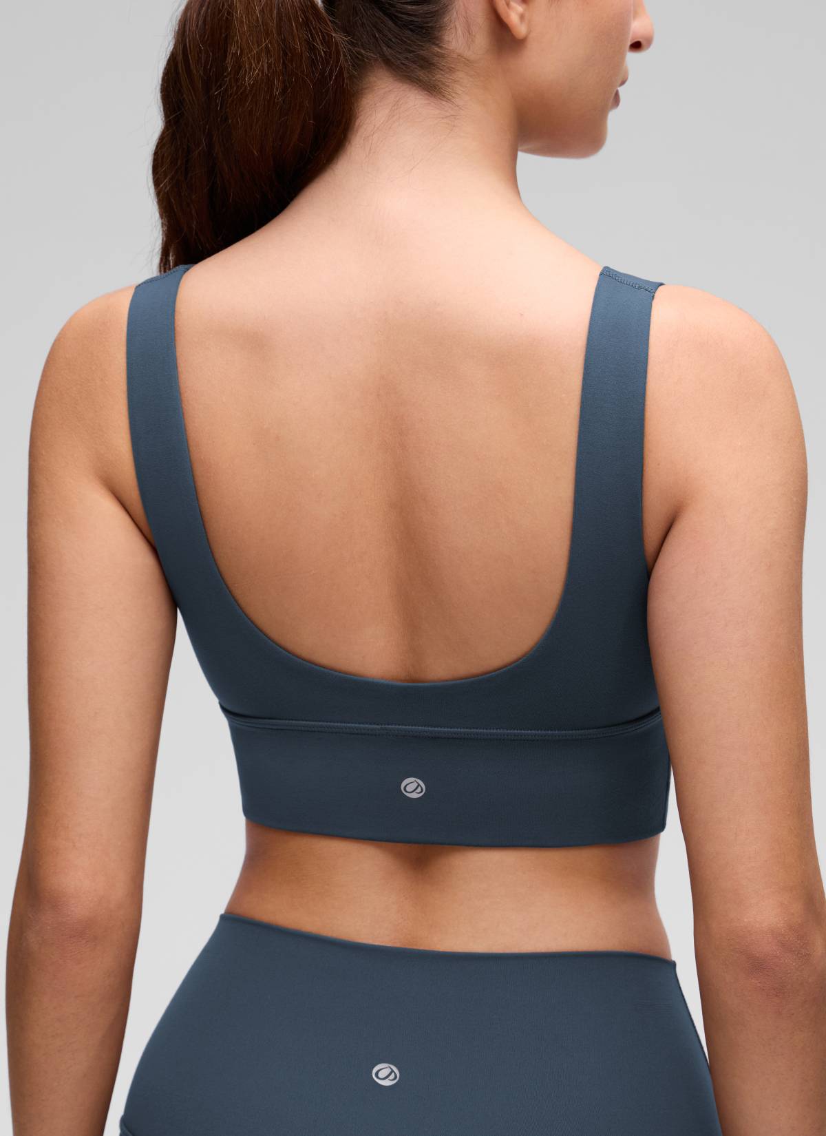 CRZ YOGA Women's Light Support Butterluxe Yoga Bra Longline U back V Neck Stelindigo