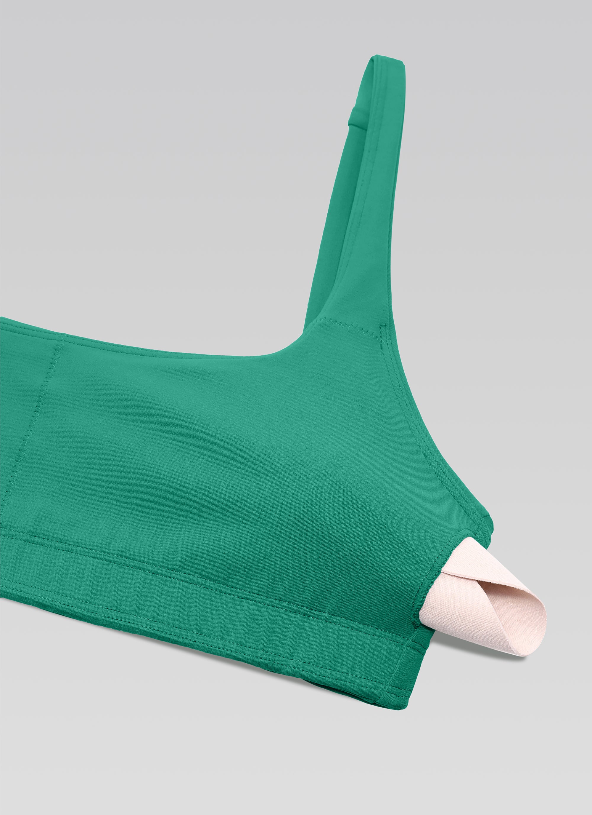 CRZ YOGA Women Butterluxe Square Neck Cami Padded Mini Bra Cascadia Green @model_info:NEW
