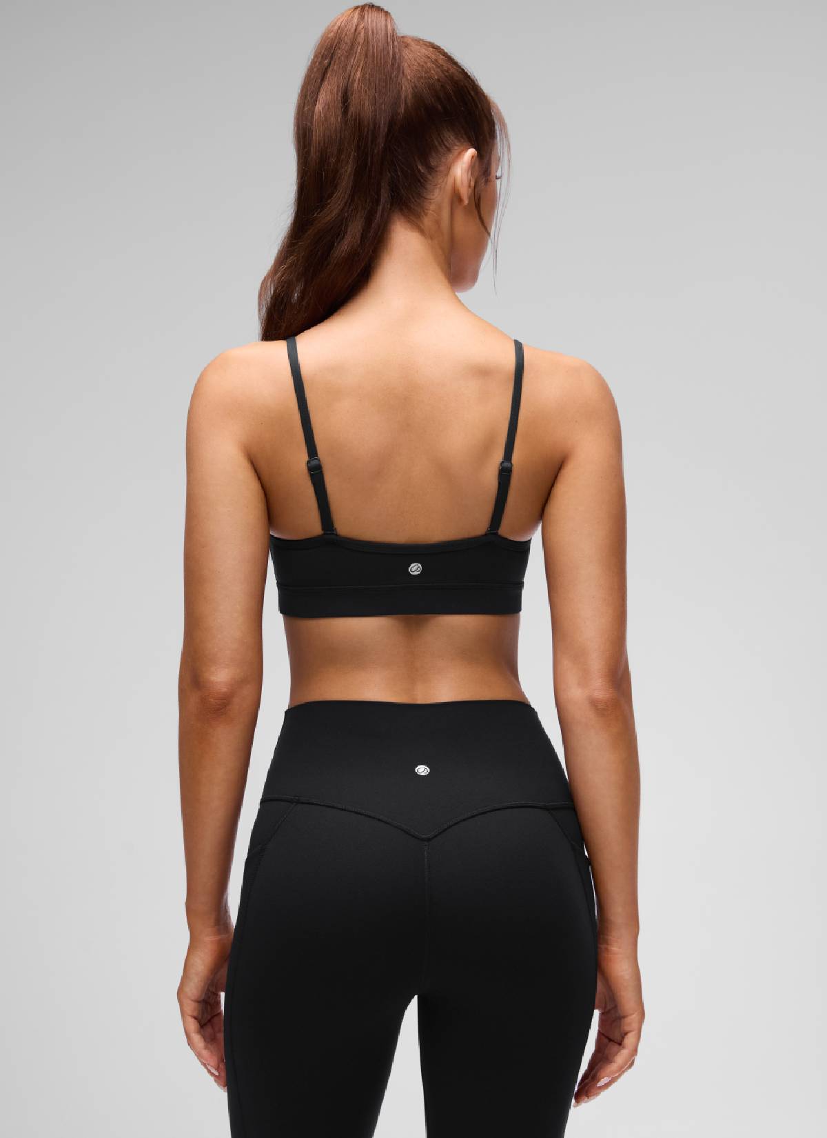 CRZ YOGA Butterluxe Womens V Neck Camisole Yoga Padded Sports Bra Black