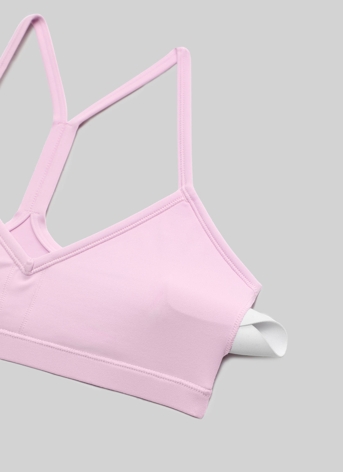CRZ YOGA Butterluxe Womens Ruched V Neck Yoga Padded Sports Bra Vita Pink @model_info:NEW