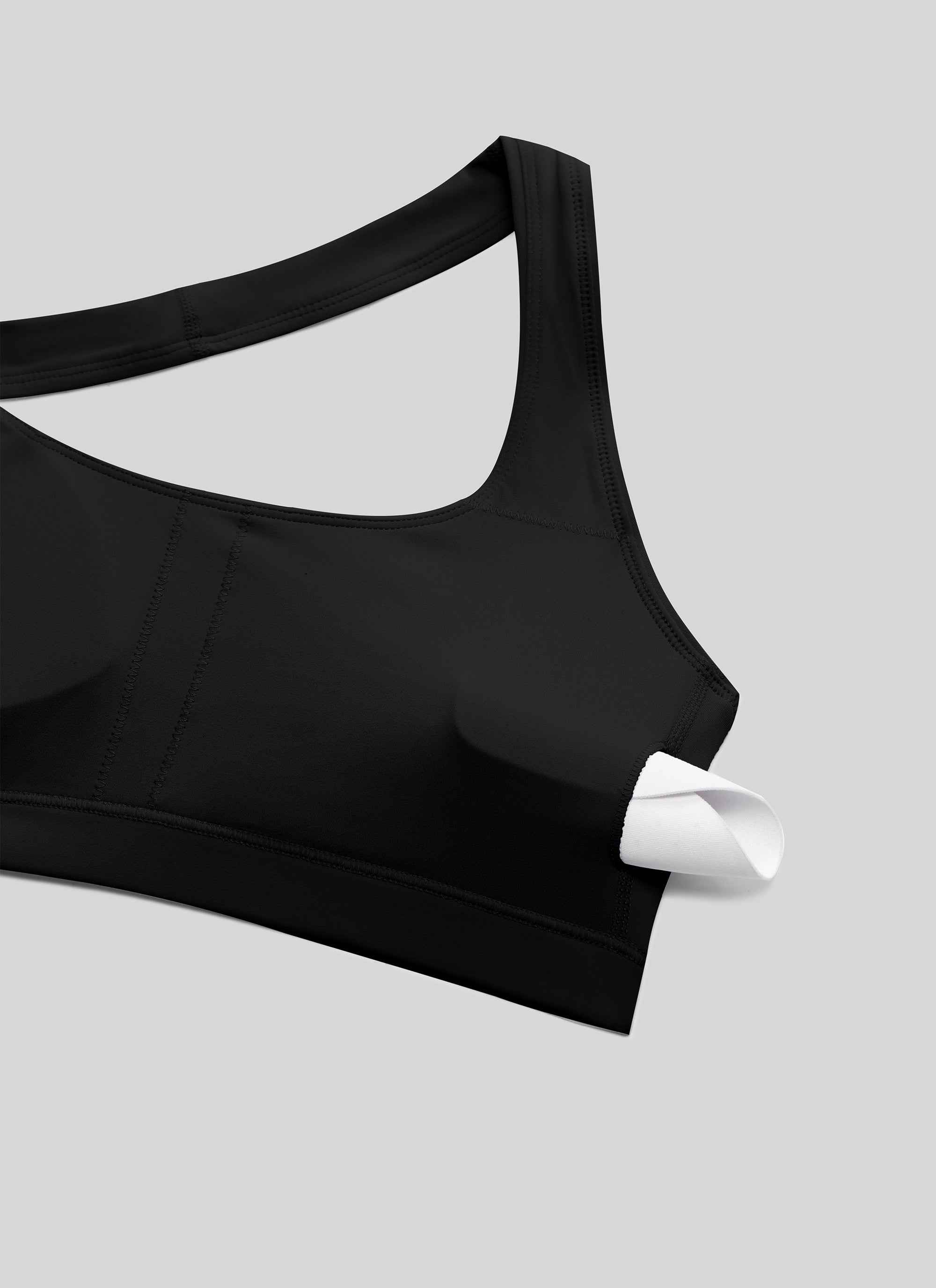 CRZ YOGA Womens Yoga Scoop Neck Padded Open Back Sports Bras Black @model_info:NEW