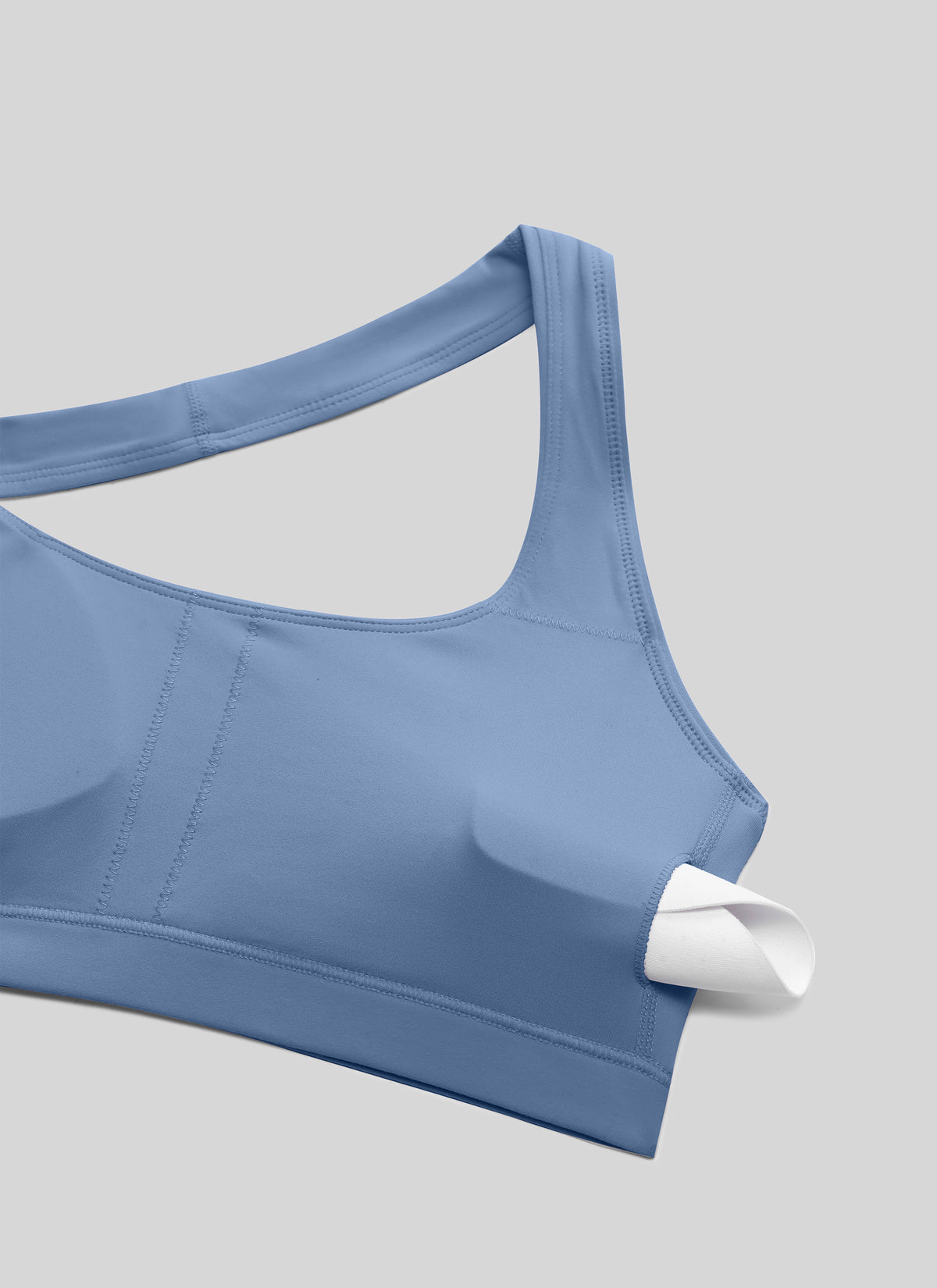 CRZ YOGA Womens Yoga Scoop Neck Padded Open Back Sports Bras Oasis Blue @model_info:NEW