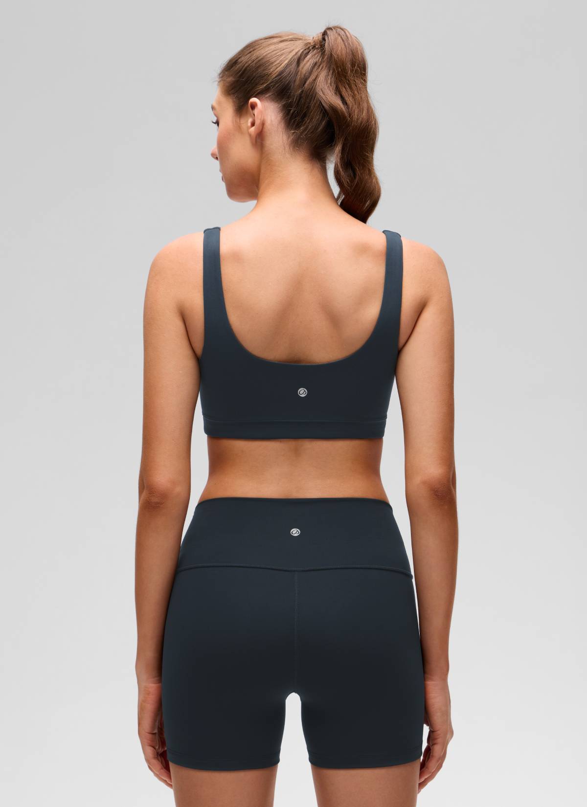 CRZ YOGA Women's Butterluxe Yoga U Back Sports Bra Light Support True Navy