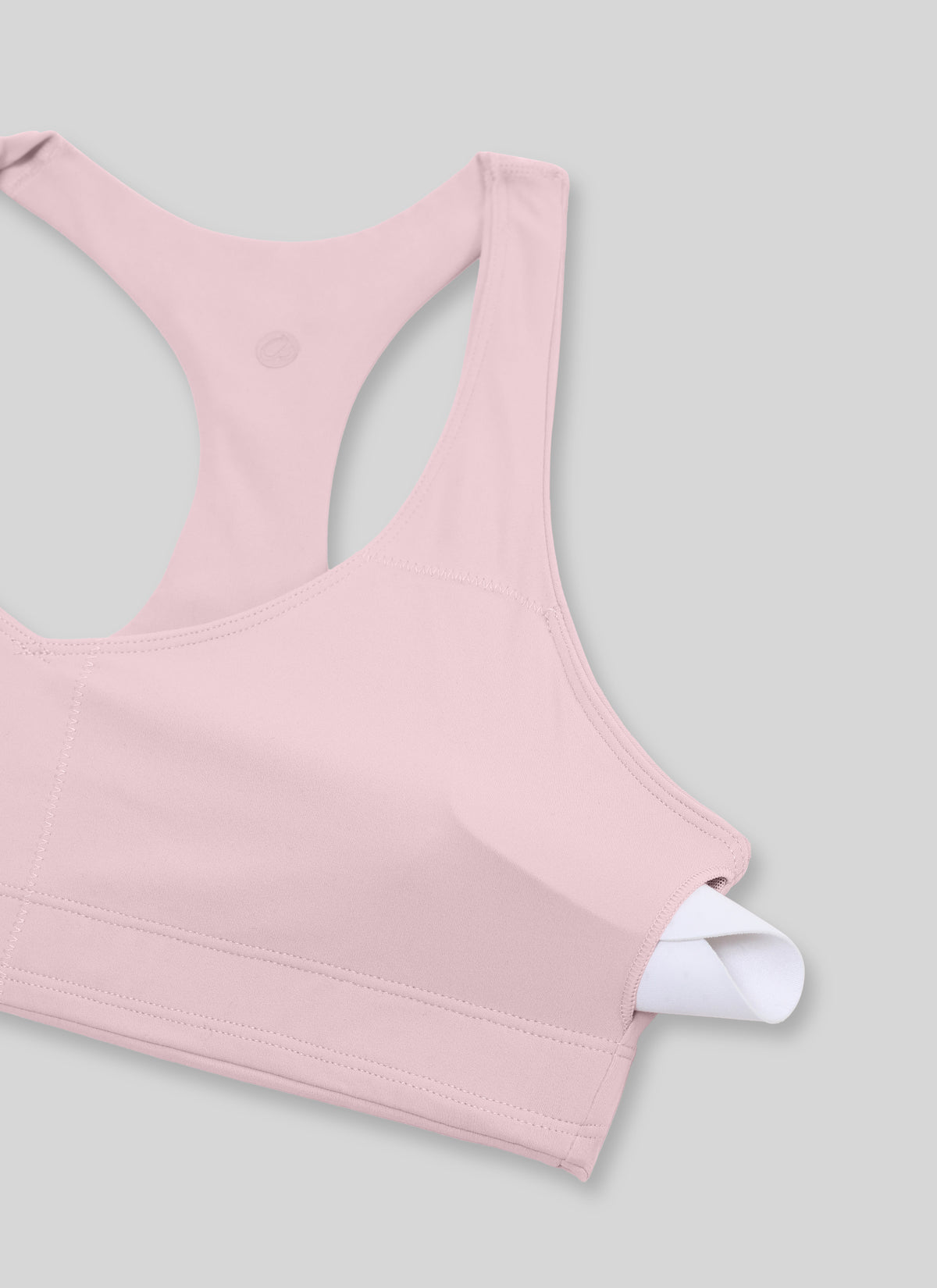 CRZ YOGA Women's Butterluxe Yoga V Neck RacerBack Build in Sports Bra Pink Haze @model_info:X1