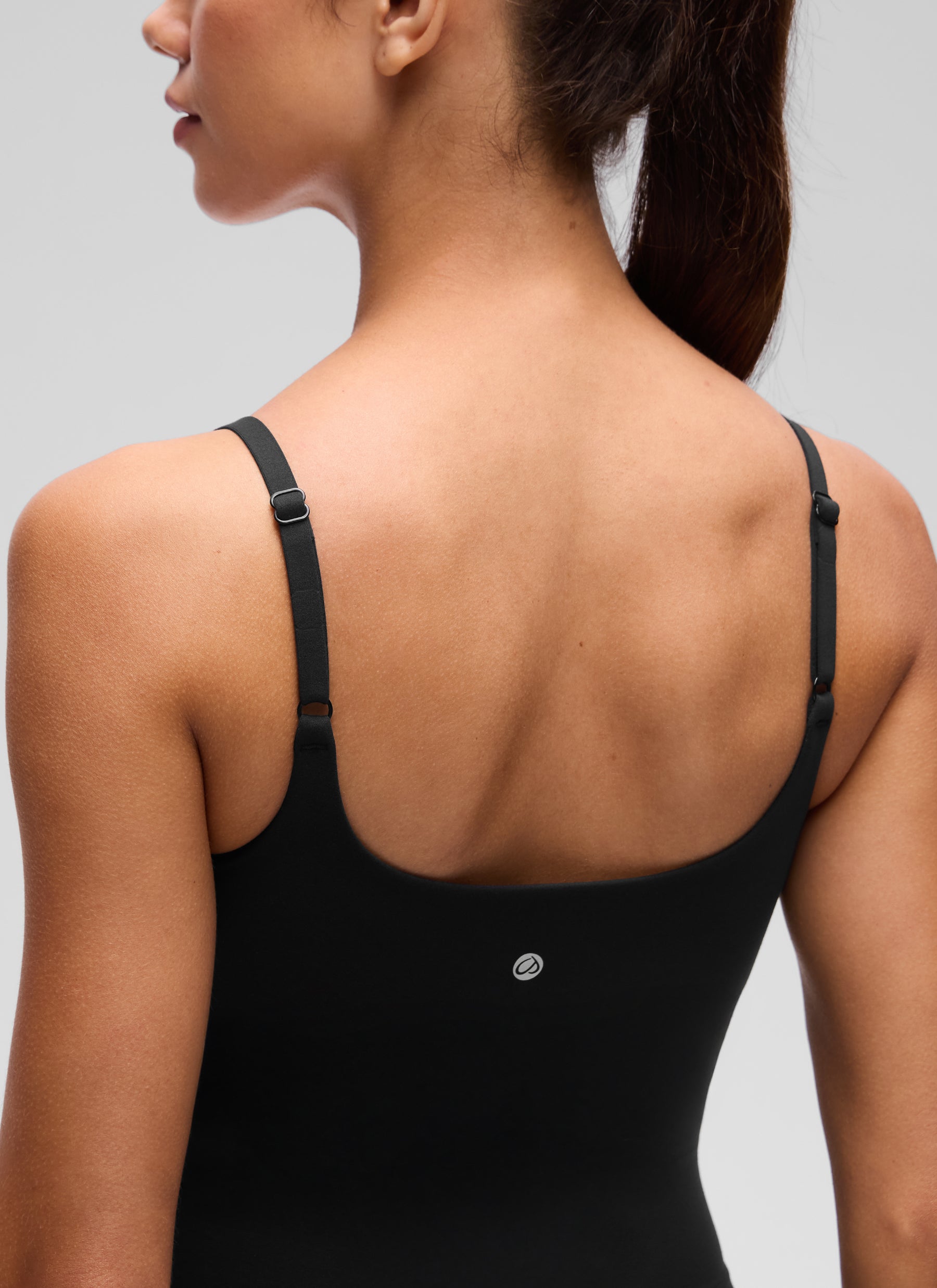 CRZ YOGA Women's Butterluxe Yoga Ruched V Neck U Back Crop Padded Tank Black