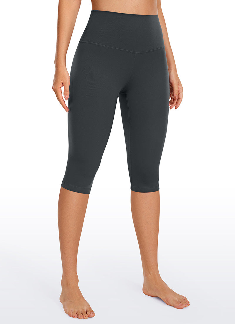 CRZ YOGA Women's High Rise Butterluxe Knee Length Capri Leggings 14