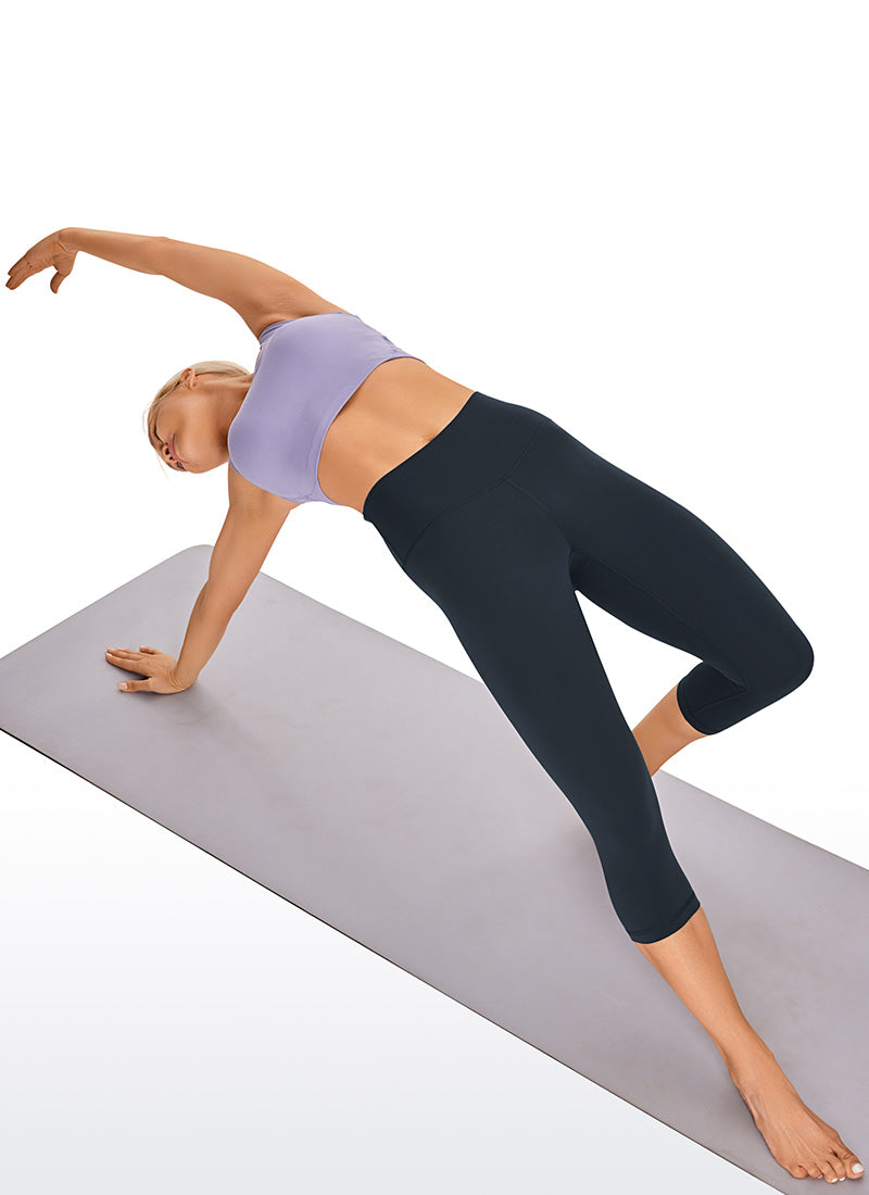 CRZ YOGA Women's Yoga Lounge High Rise Butterluxe Yoga Leggings 17'' True Navy