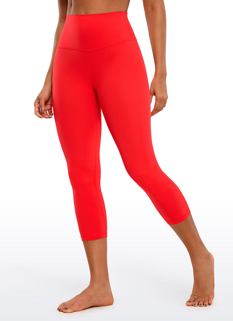 CRZ YOGA Women's Yoga Lounge High Rise Butterluxe Yoga Leggings 21'' Dark Red