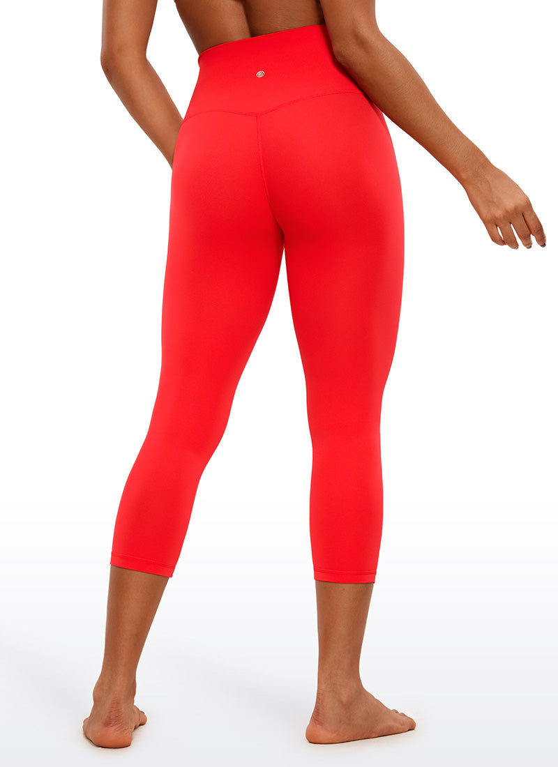 CRZ YOGA Women's Yoga Lounge High Rise Butterluxe Yoga Leggings 21'' Dark Red