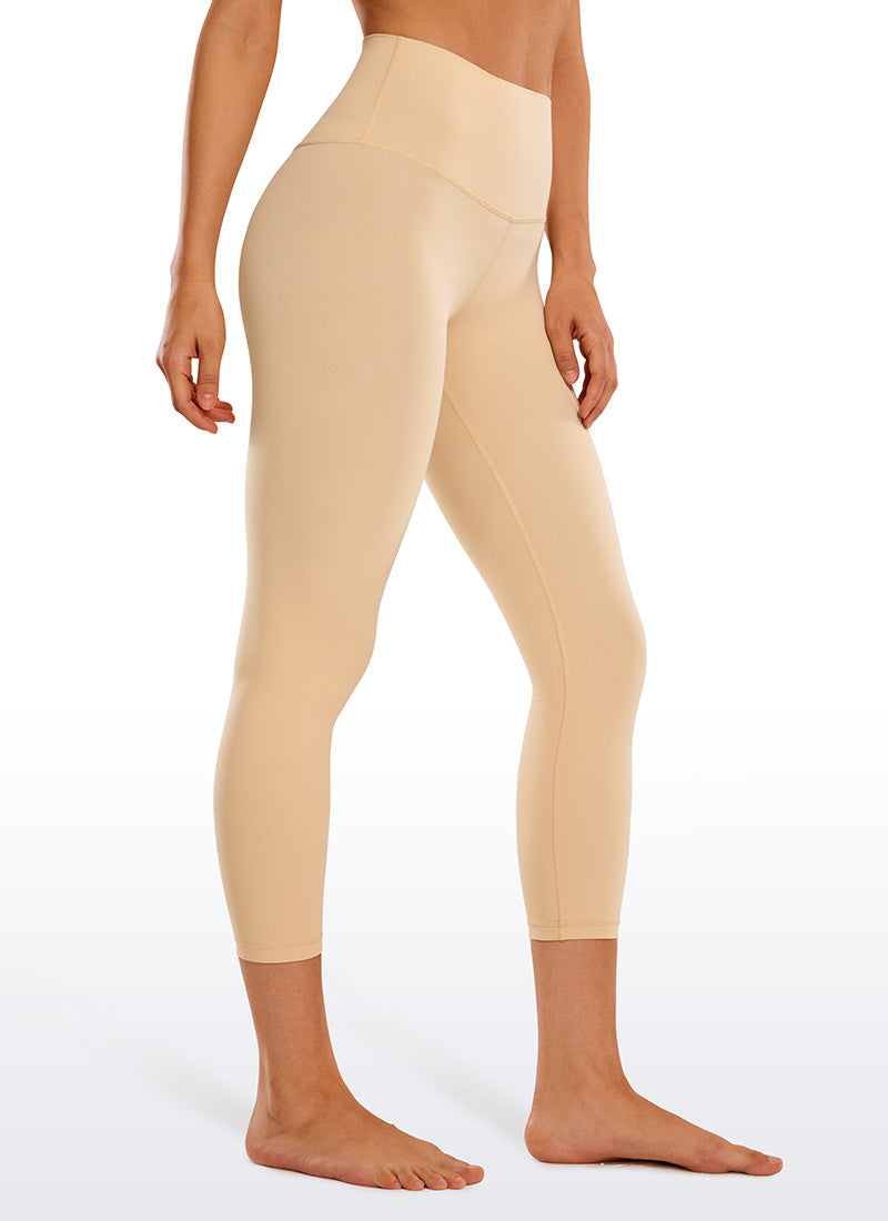 CRZ YOGA Women's Yoga Lounge High Rise Butterluxe Yoga Leggings 23'' Tan Milkshake