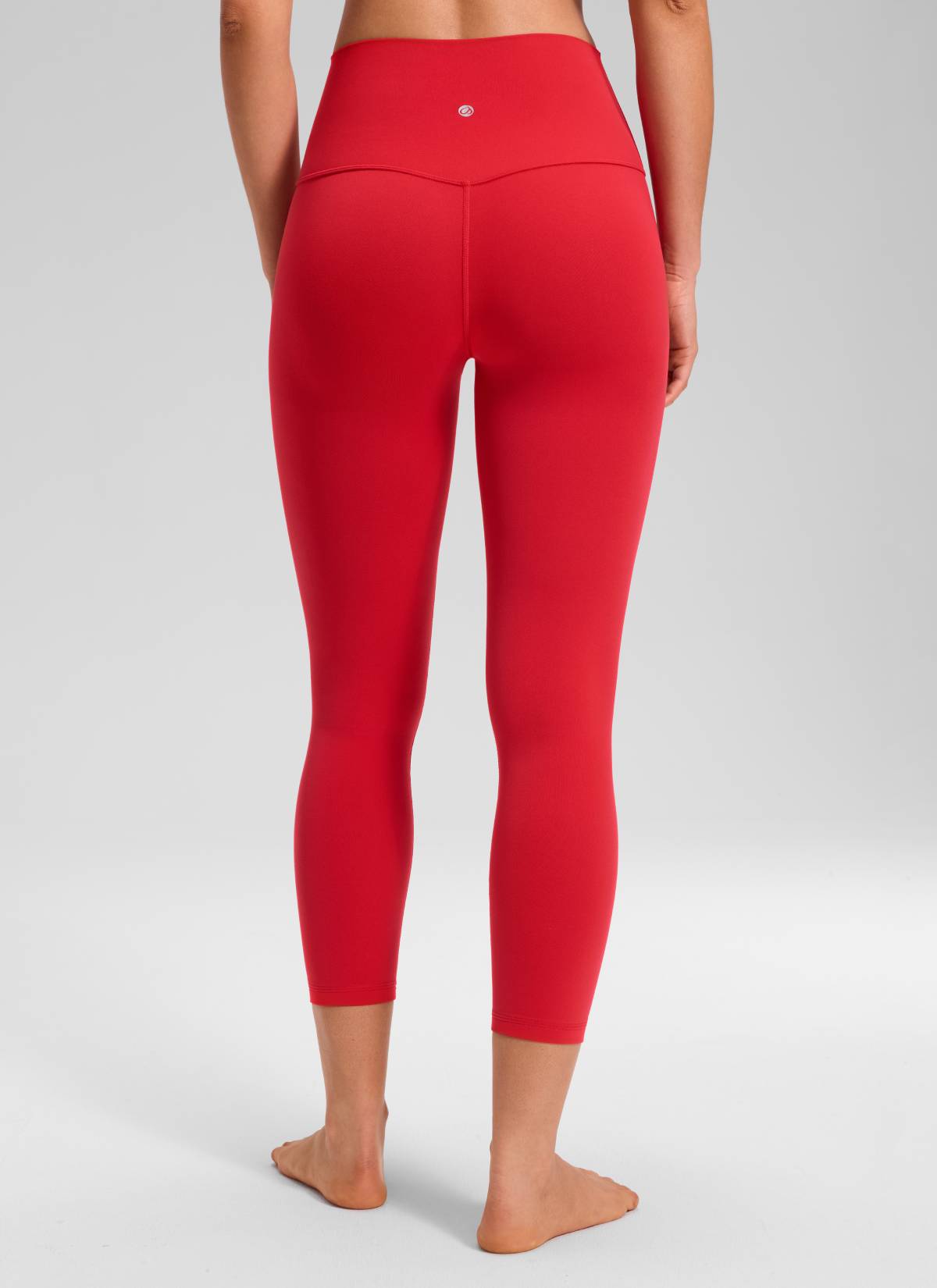 CRZ YOGA Women's Yoga Lounge High Rise Butterluxe Yoga Leggings 23'' Aurora Red @model_info:Larissa