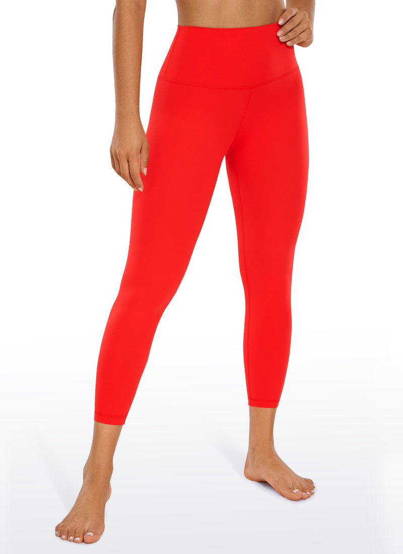 CRZ YOGA Women's Yoga Lounge High Rise Butterluxe Yoga Leggings 23'' Dark Red