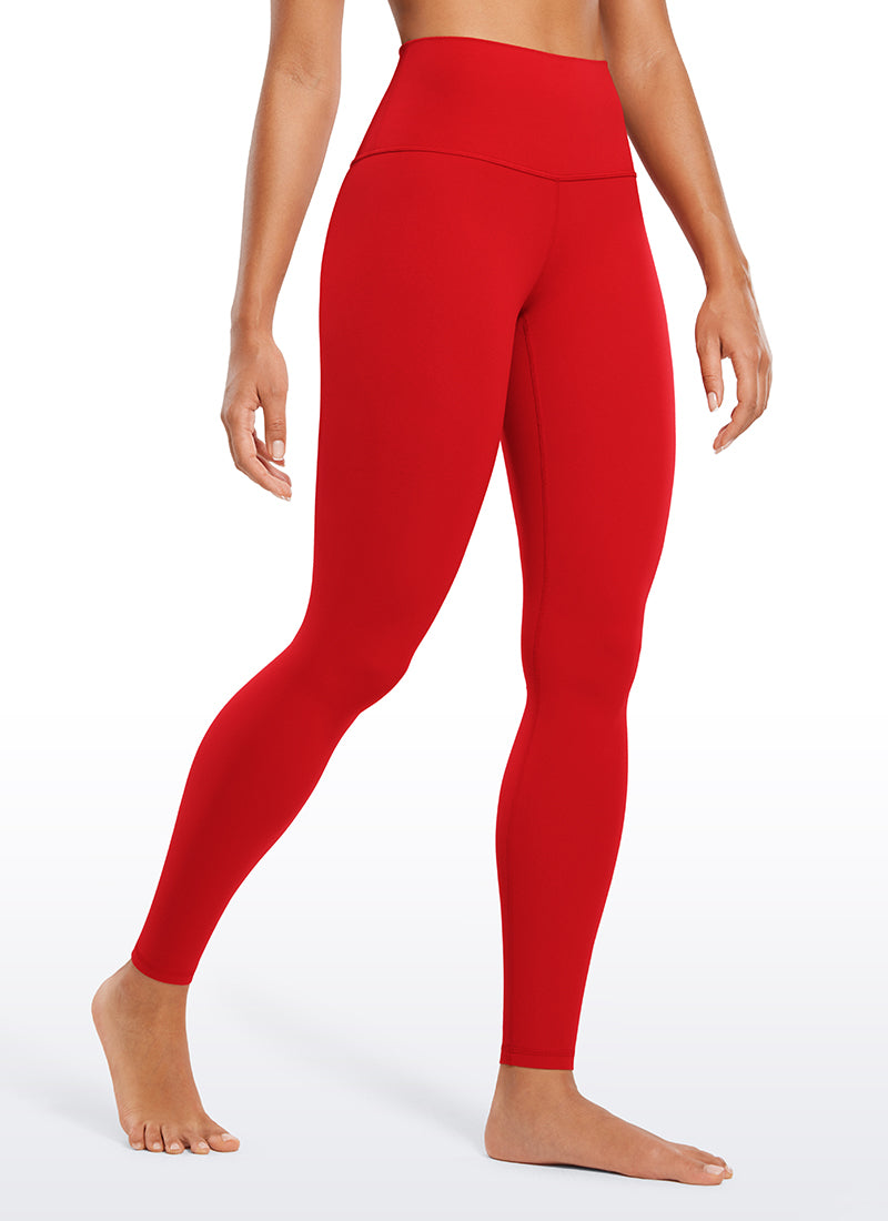 CRZ YOGA Women's Yoga Lounge High Rise Butterluxe Yoga Leggings 28'' Red Chili