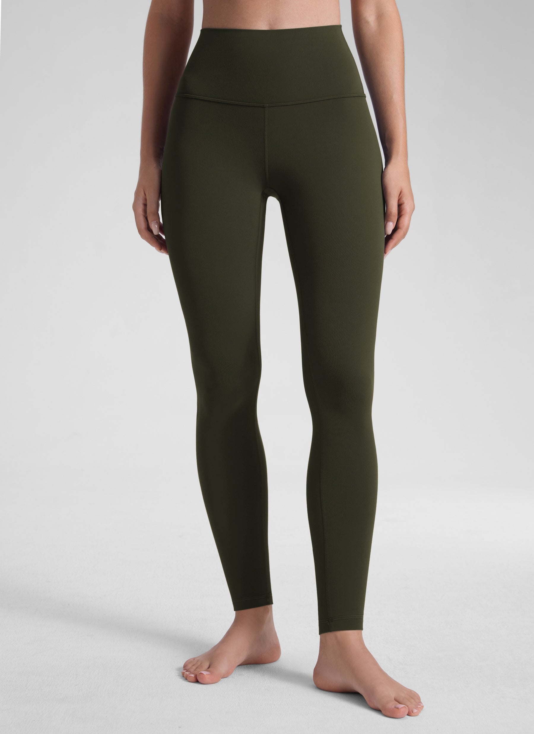 CRZ YOGA Women's Yoga Lounge High Rise Butterluxe Yoga Leggings 30'' Olive Green