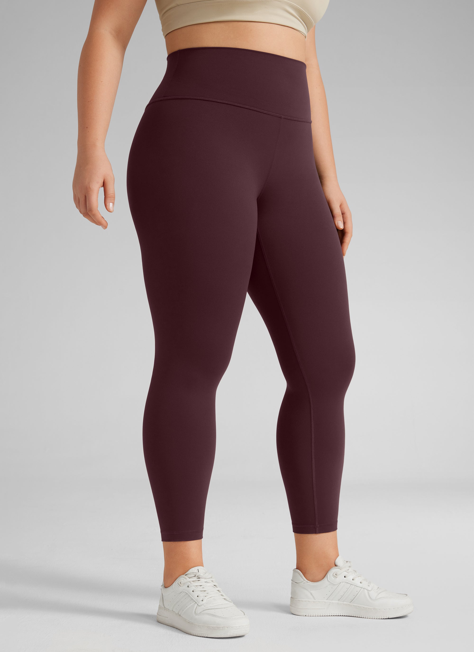 CRZ YOGA Women's Yoga High Rise Plus Size Butterluxe Leggings 25'' Ripe Plum