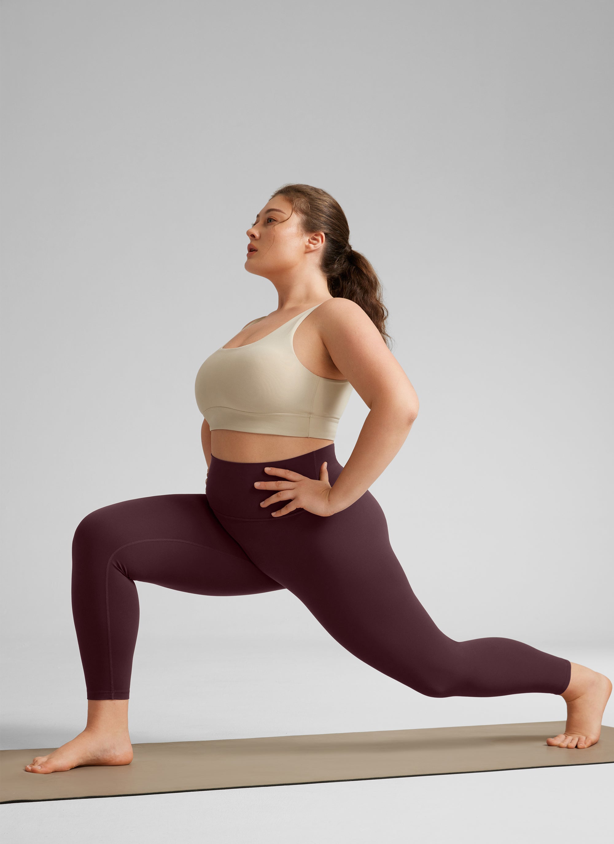 CRZ YOGA Women's Yoga High Rise Plus Size Butterluxe Leggings 25'' Ripe Plum