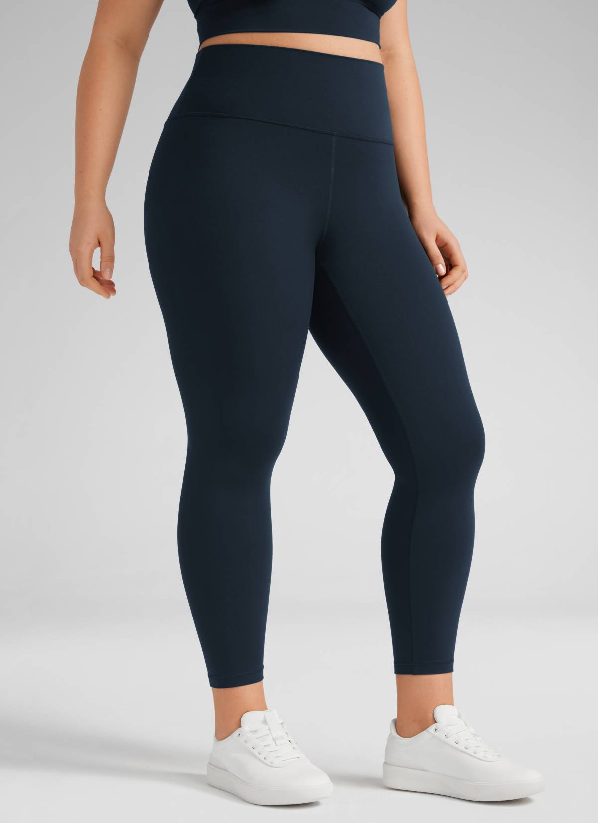 CRZ YOGA Women's Yoga High Rise Plus Size Butterluxe Leggings 25'' True Navy