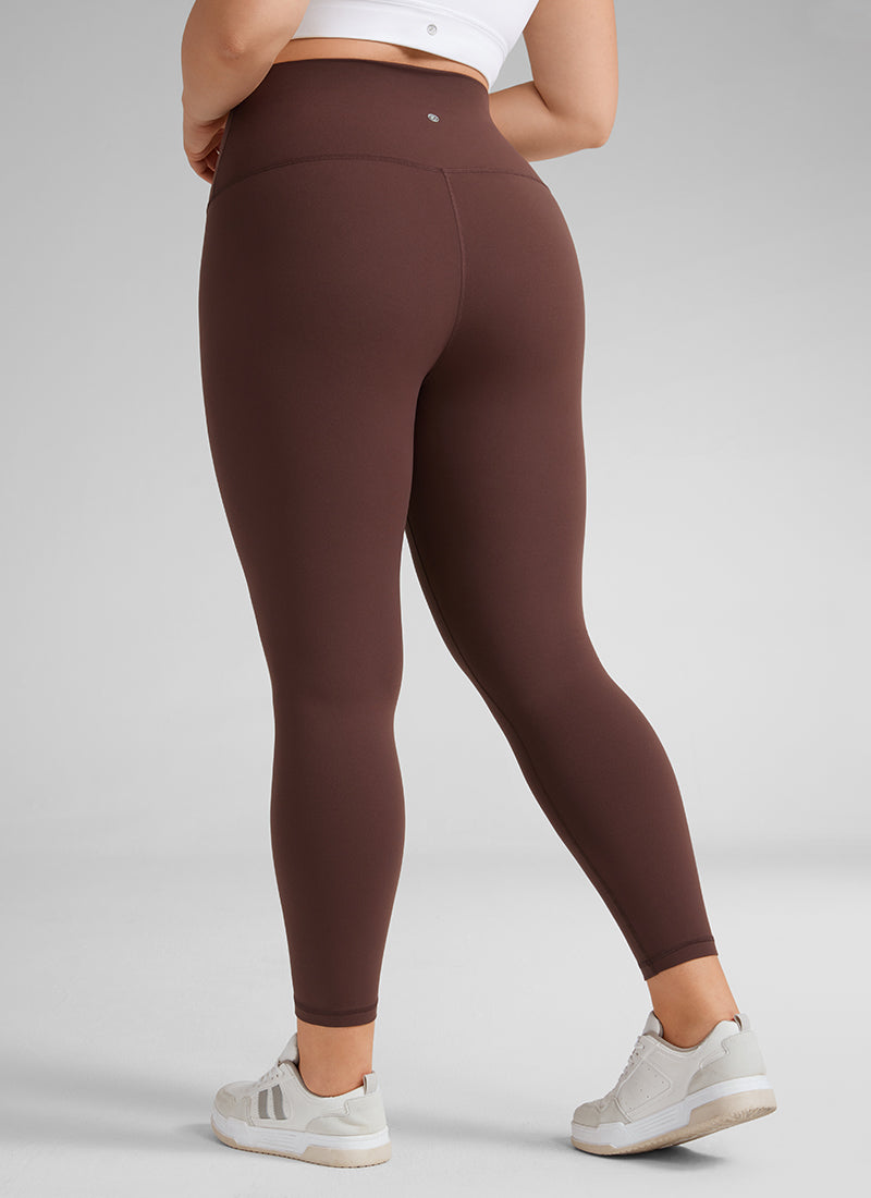 CRZ YOGA Women's Yoga High Rise Plus Size Butterluxe Leggings 25'' Taupe