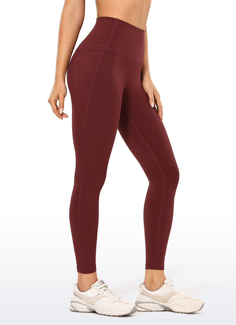 CRZ YOGA Women's Yoga Lounge High Rise Butterluxe Pocket Leggings 25'' Noctilucence Red @model_info:J