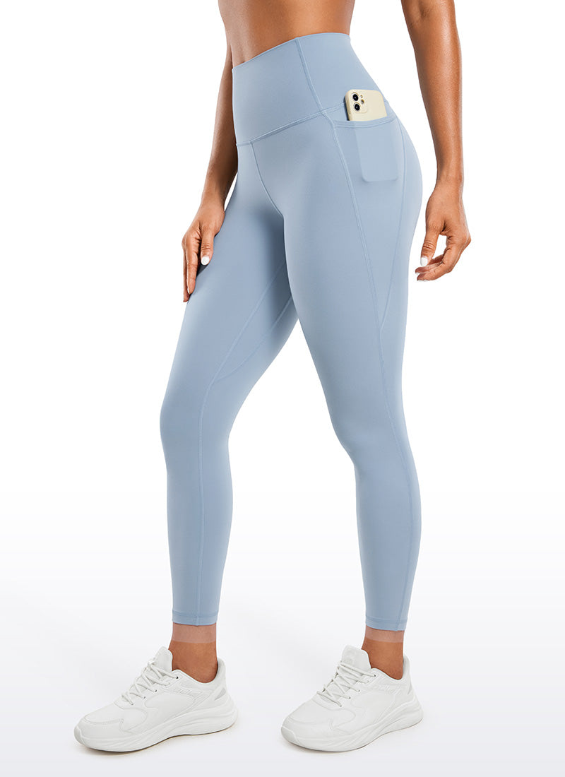 CRZ YOGA Women's Yoga Lounge High Rise Butterluxe Pocket Leggings 25'' Cambric Blue