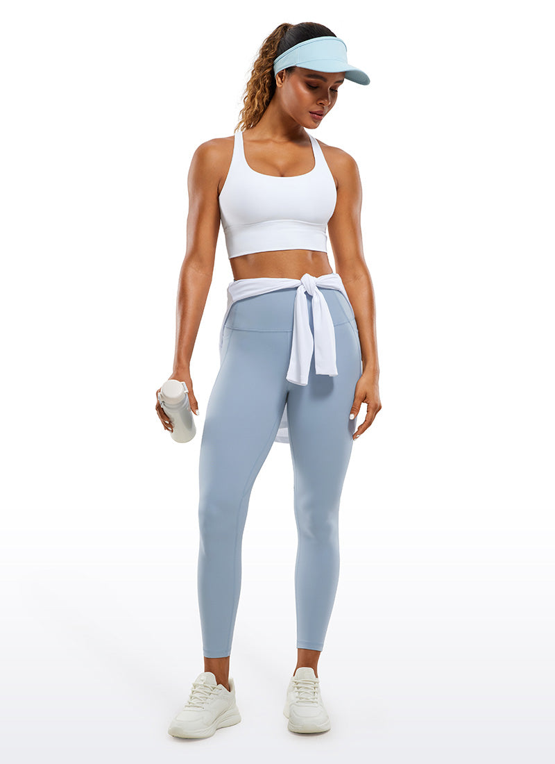 CRZ YOGA Women's Yoga Lounge High Rise Butterluxe Pocket Leggings 25'' Cambric Blue