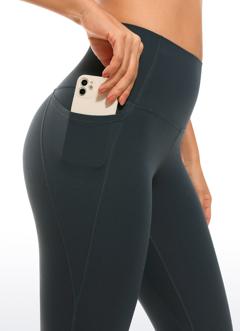 CRZ YOGA Women's Yoga Lounge High Rise Butterluxe Pocket Leggings 25'' Dark Green