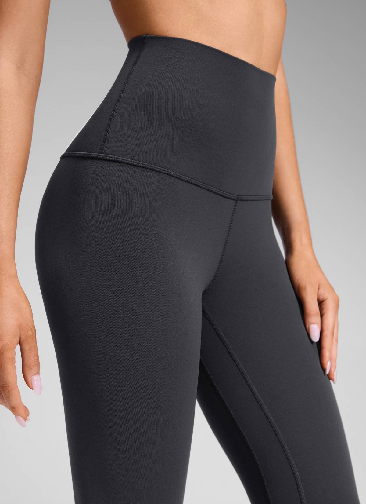 CRZ YOGA Women's Lounge Super High Rise Butterluxe Yoga Leggings 25'' Mysterious Grey @model_info:Lary