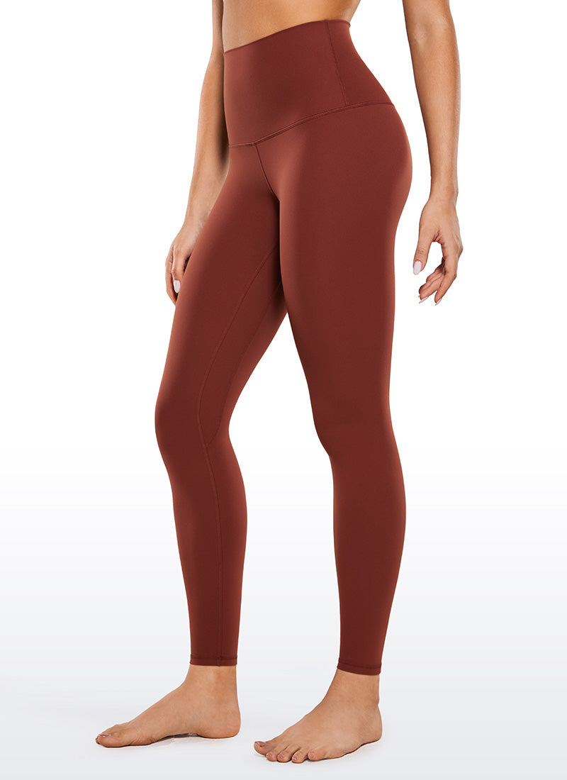 CRZ YOGA Women's Yoga Super High Waist Butterluxe Yoga Leggings 28'' Jujube Brown