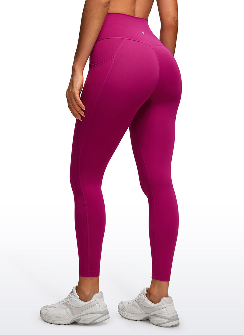 CRZ YOGA Butterluxe Womens Crossover Waist Leggings with Pockets 25