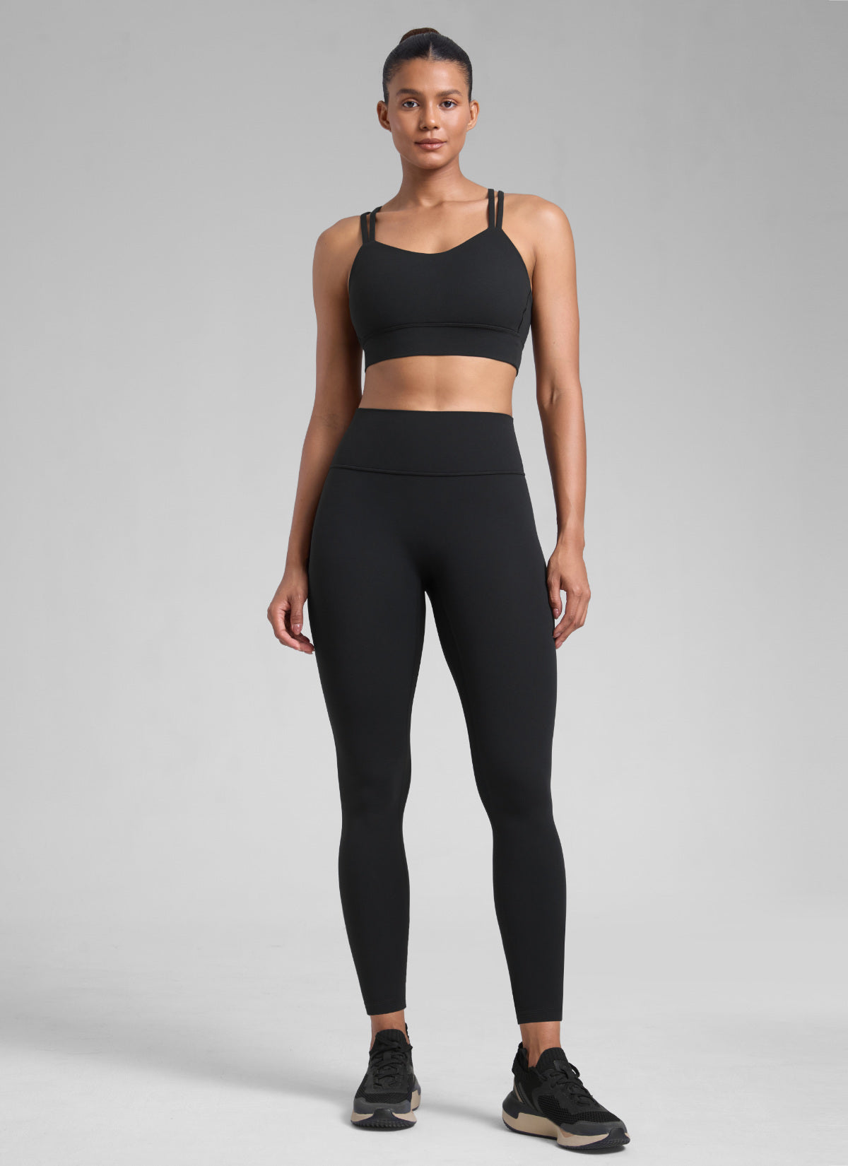CRZ YOGA Women's Secretsculpt™ Workout No Front Seam Legging 28'' Black @model_info:Barbara