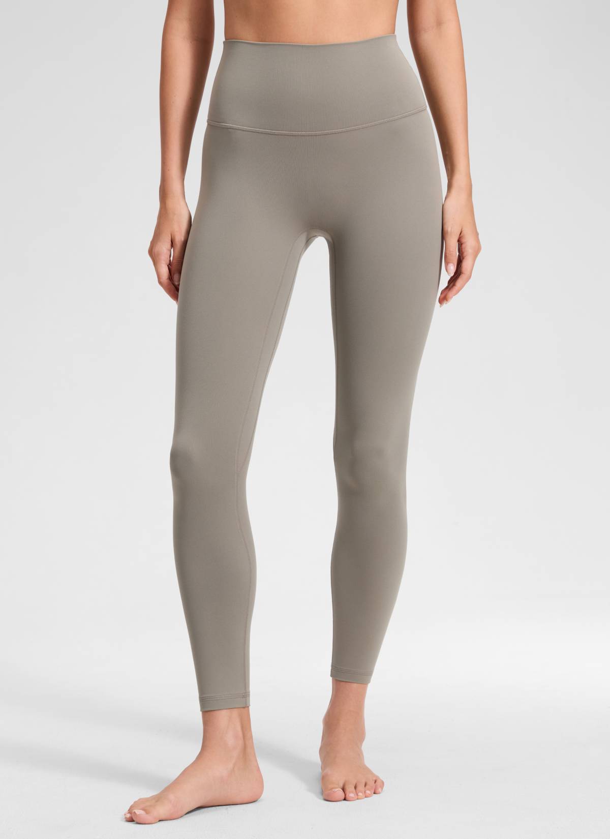 CRZ YOGA Women's Butterluxe Yoga High Rise No Front Seam Legging 25'' Warm Ash Grey