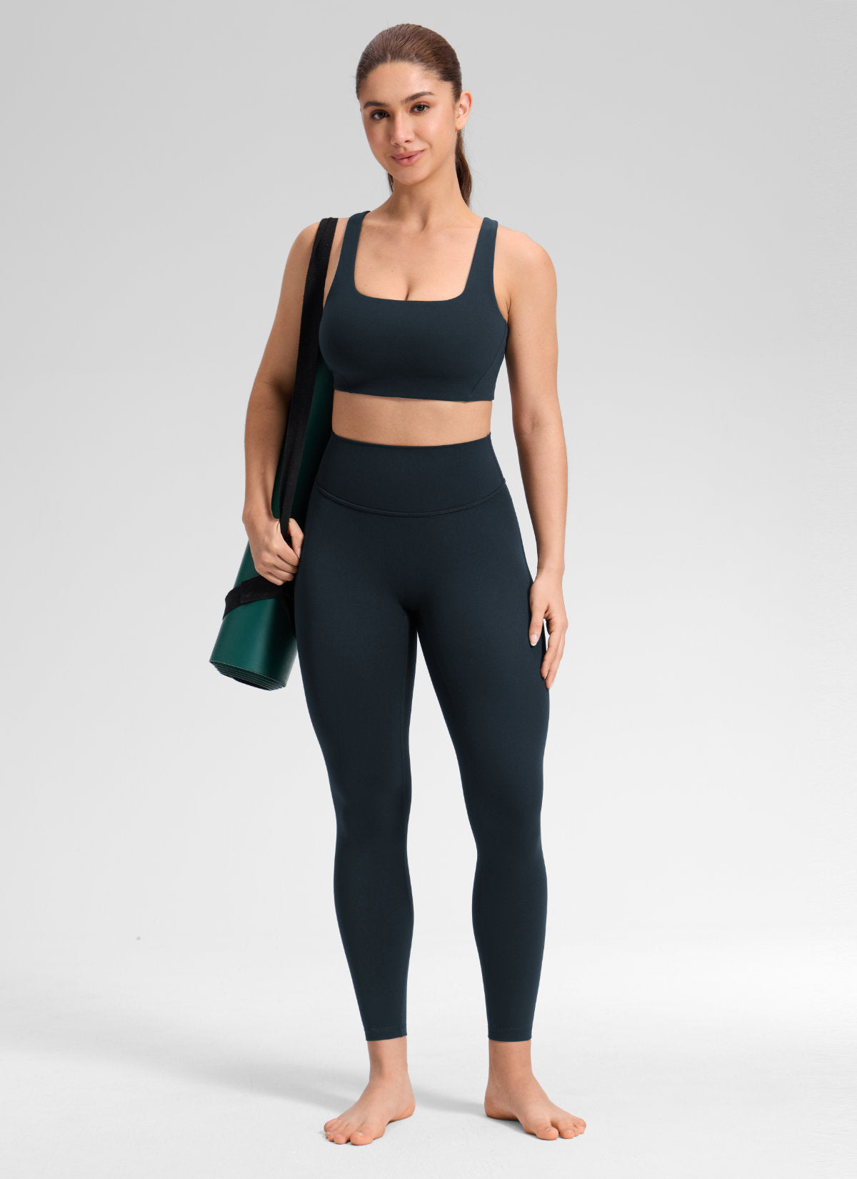 CRZ YOGA Softretch Secretsculpt™ Minor High Rise Front Seam Legging True Navy @model_info:Mavi