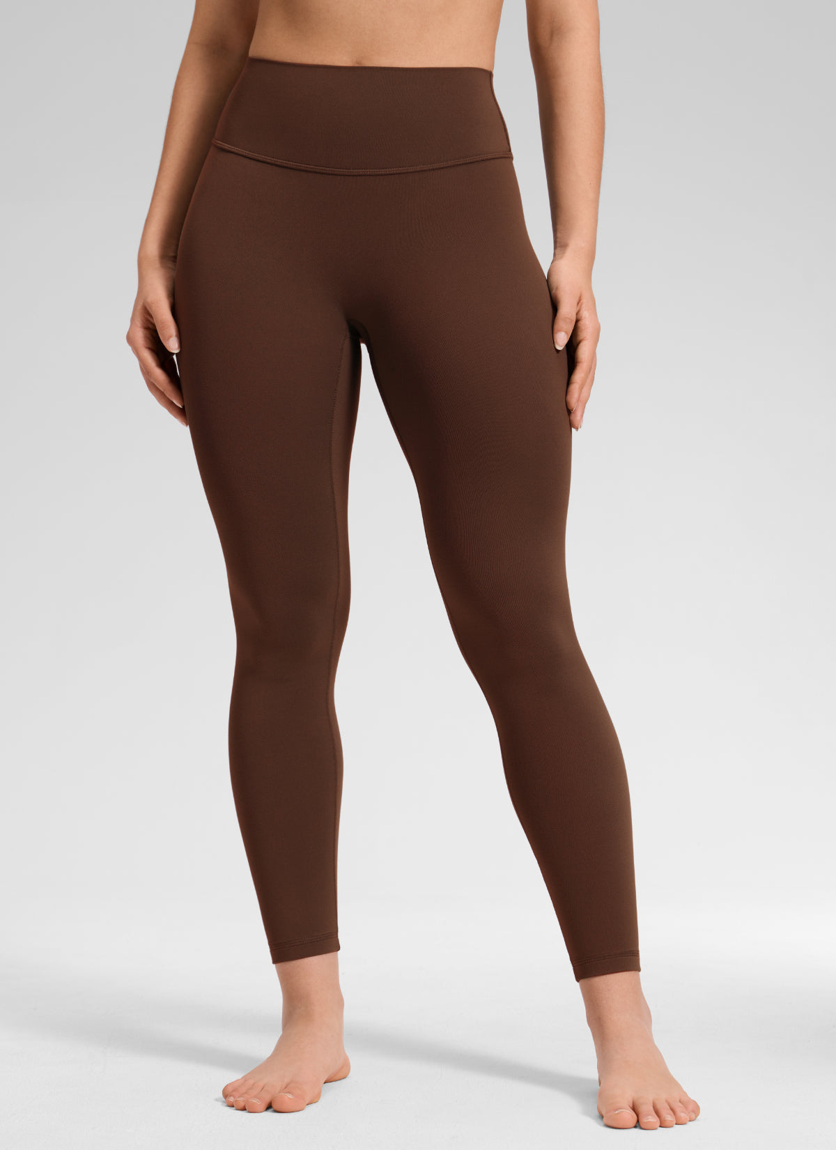 CRZ YOGA Softretch Secretsculpt™ Minor High Rise Front Seam Legging Lava Brown @model_info:Mavi