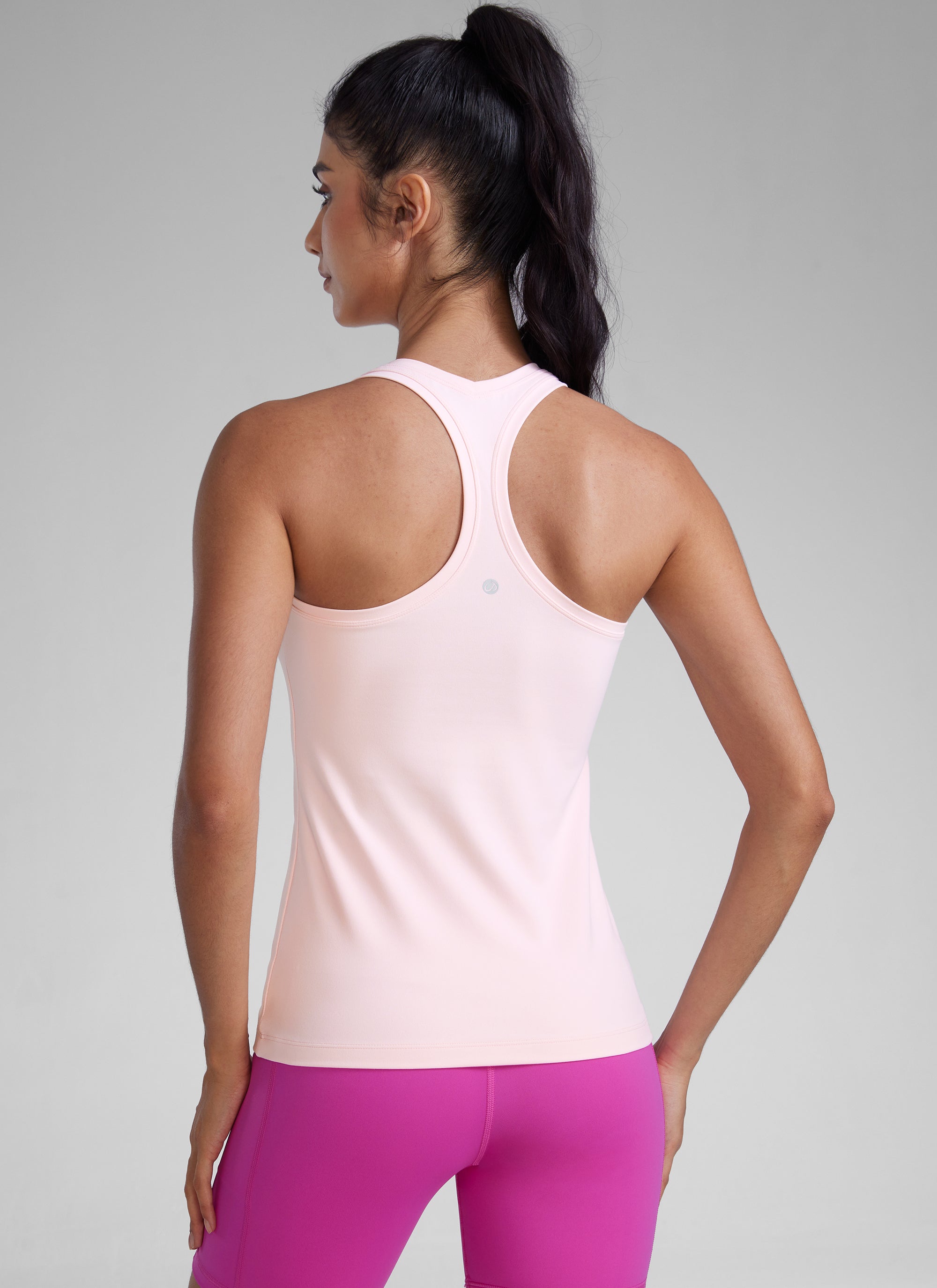 CRZ YOGA Women's Yoga Slim Fit Tops Butterluxe Tank Racerback Strawberry Pink