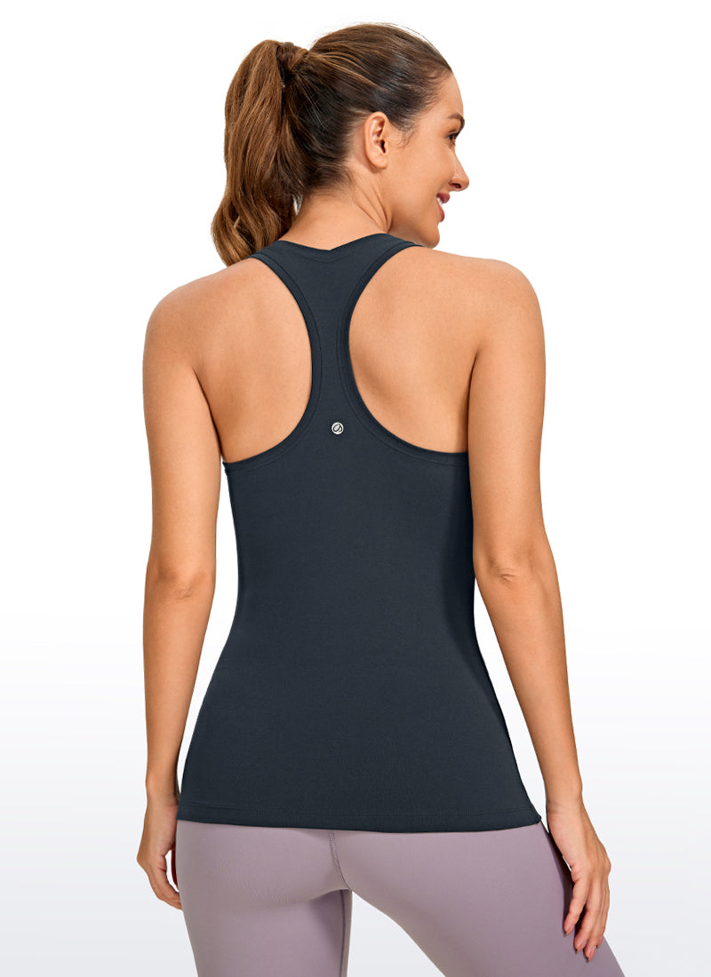 CRZ YOGA Women's Yoga Slim Fit Tops Butterluxe Tank Racerback True Navy @model_info:NEW1