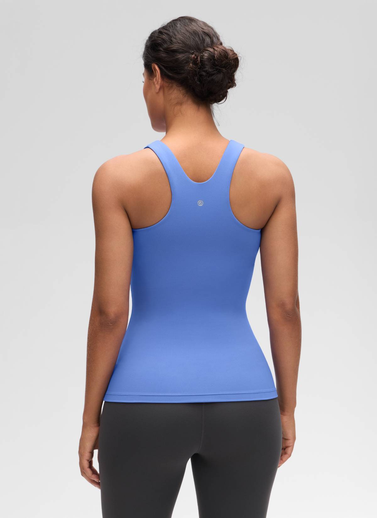 CRZ YOGA Women's Yoga Slim Fit Top Butterluxe Tank Racerback High Neck Wild Indigo