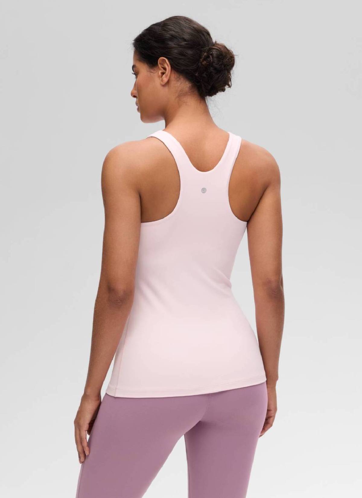 CRZ YOGA Women's Yoga Slim Fit Top Butterluxe Tank Racerback High Neck Strawberry Pink