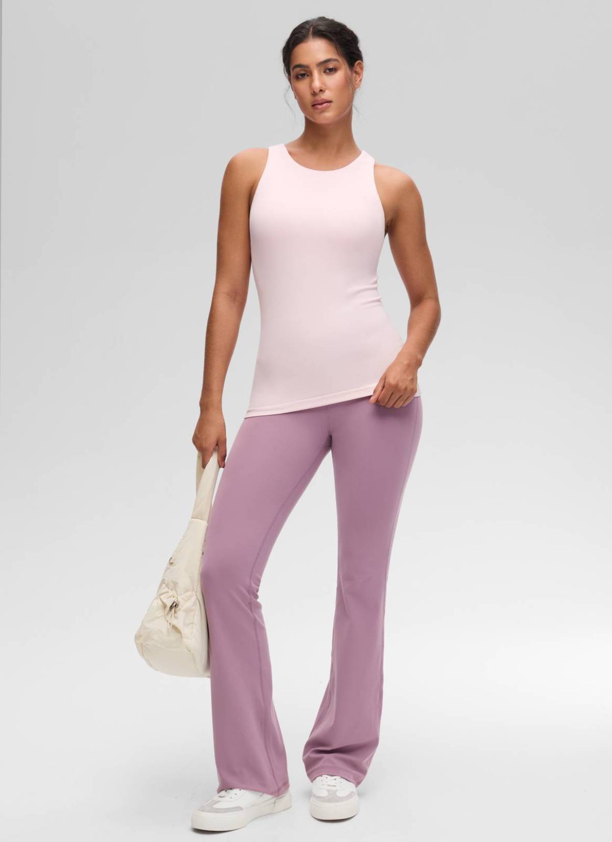 CRZ YOGA Women's Yoga Slim Fit Top Butterluxe Tank Racerback High Neck Strawberry Pink