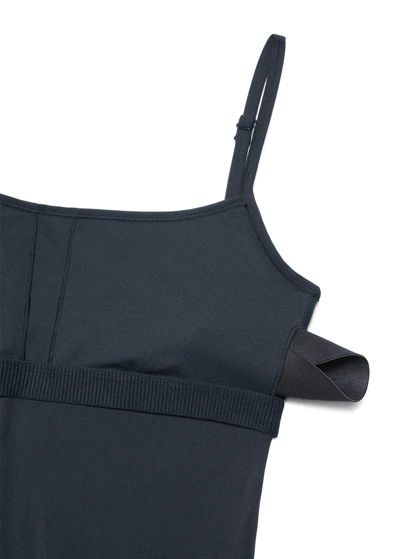CRZ YOGA Women's Yoga Tight Fit Jumpsuits Build-in Bra Bodysuits True Navy @model_info:NEW