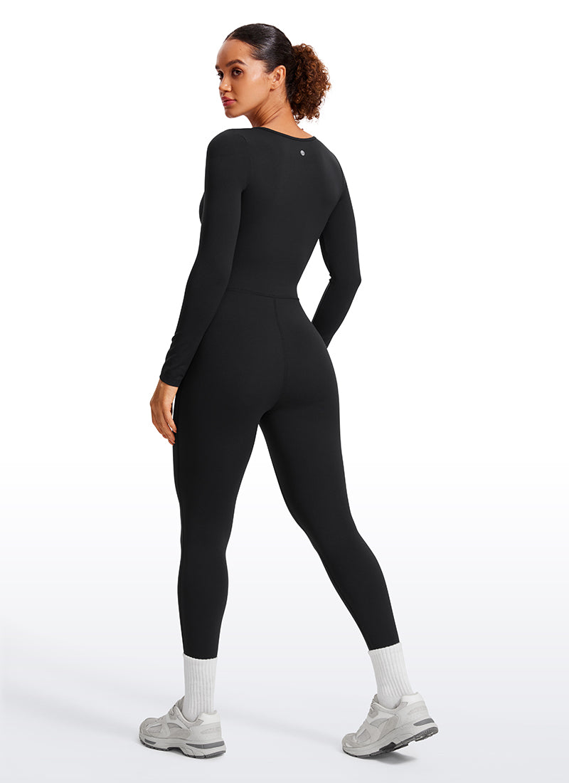 CRZ YOGA Women's Casual Yoga Scoop Neck Long Sleeve Jumpsuits  25