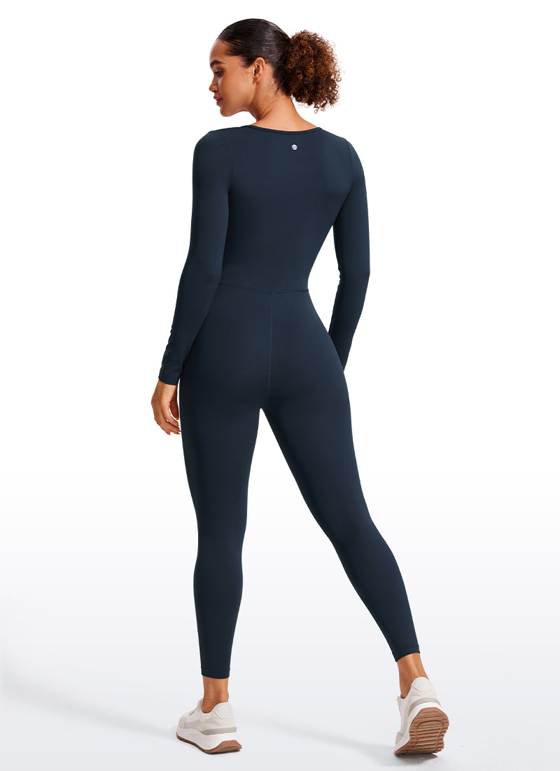 CRZ YOGA Women's Casual Yoga Scoop Neck Long Sleeve Jumpsuits  25