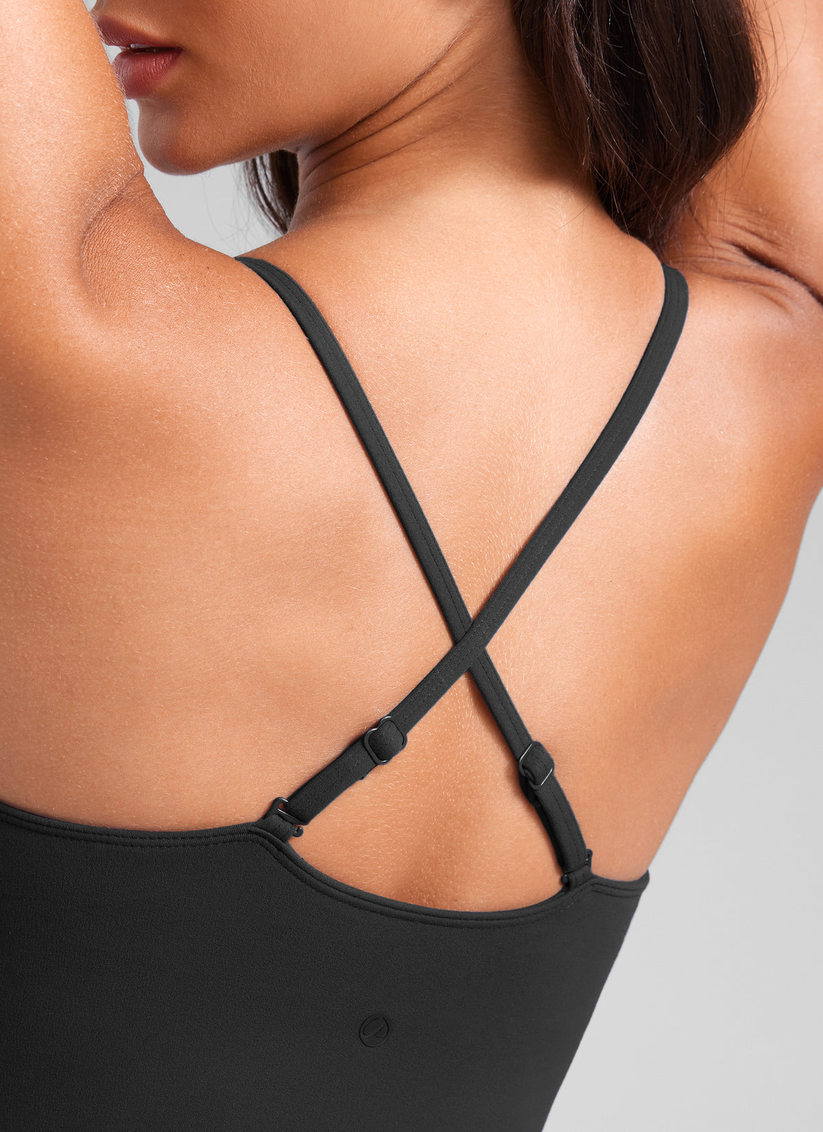 CRZ YOGA Butterluxe Spaghetti Strap Athletic Casual Tennis Dresses Black @model_info:Winma