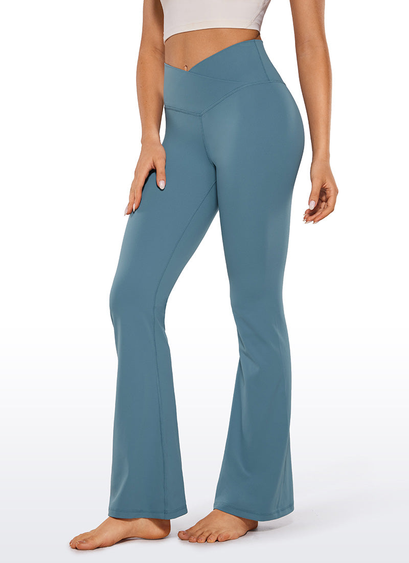 CRZ YOGA Women Butterluxe V Crossover High Waist Flare Leggings 31