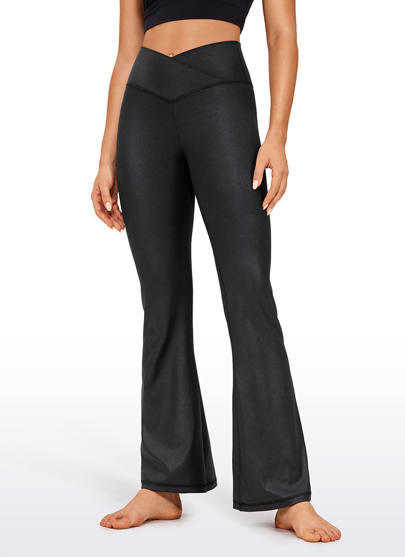 CRZ YOGA Women Butterluxe V Crossover High Waist Flare Leggings 31